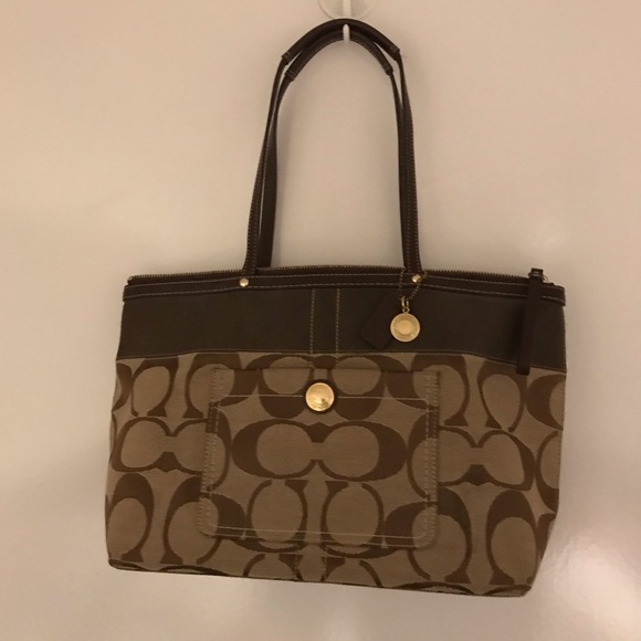 COACH Signature C Tote Shoulder Bag - Picture 1 of 10